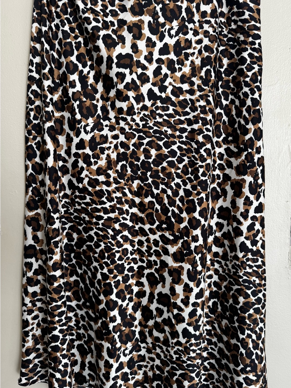 Express Leopard Print Midi Skirt in Brown, Black and Cream